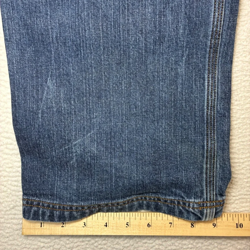 Duluth Trading Co Flex Ballroom Jeans Men 40x30 Blue Relaxed Faded Workwear